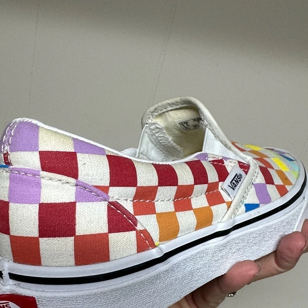 Vans Multicolor Checkered Slip-On Sneakers women’s 7.0 men’s 5.5